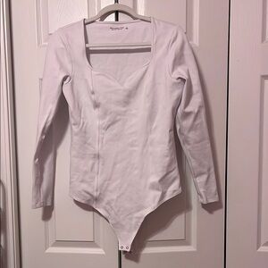 White Long Sleeve One Piece